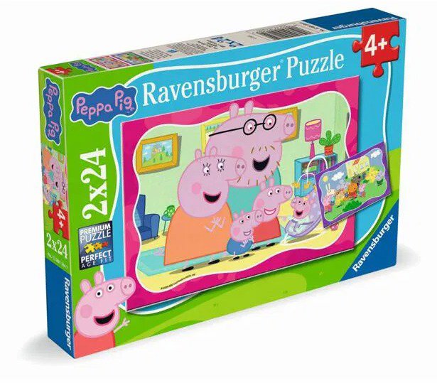 Ravensburger 120041849 Prasiatko Peppa 2× 24 dielikov