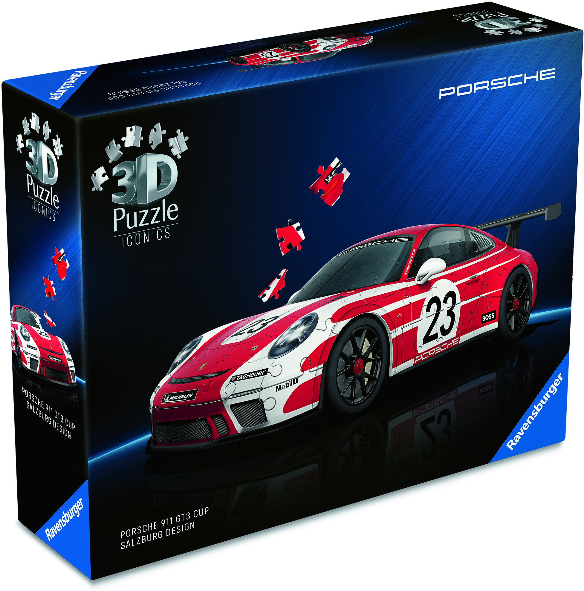 Ravensburger 120080381 Iconics: Porsche 911 GT3 Cup Salzburg dizajn