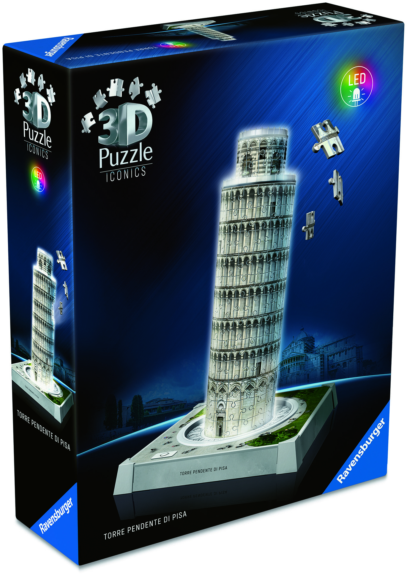 Ravensburger 120080282 Iconics: Šikmá veža v Pise (Nočná edícia)