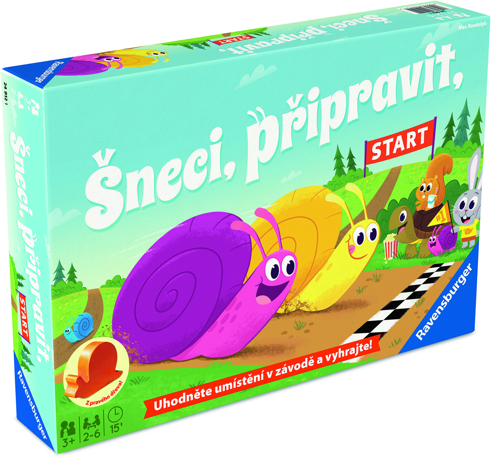 Ravensburger 249121 Slimáky, pripraviť, Štart!