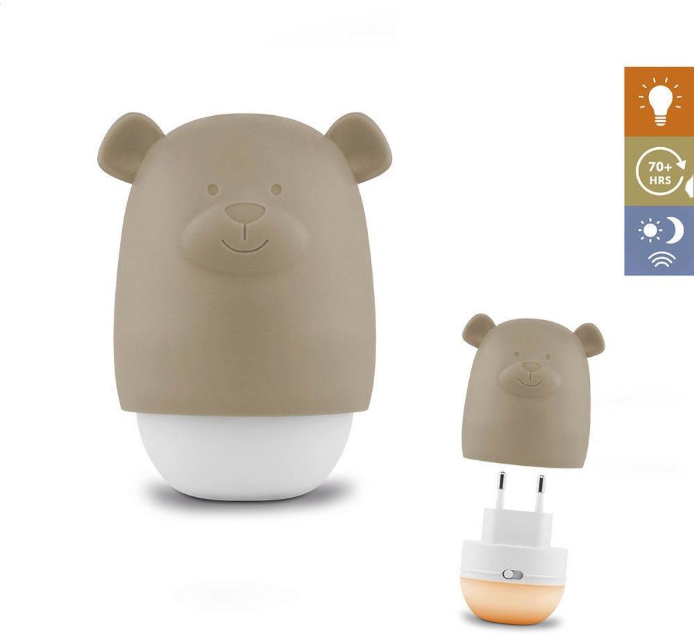 ZAZU Medvedík Benny so senzorom súmraku hnedo-sivý