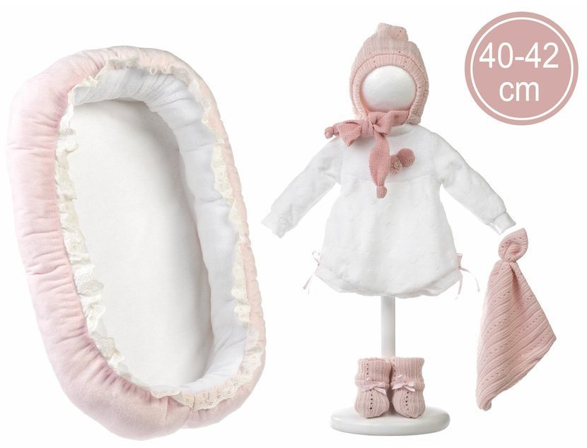 Llorens M740-88 oblečenie pre bábiku bábätko New Born s veľkosťou 40 – 42 cm s doplnkami