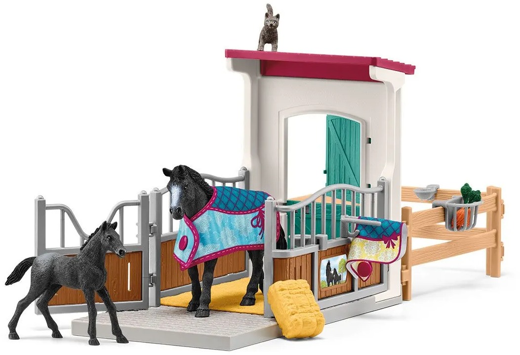 Schleich Box pre kone s kobylou a žriebäťom 42611