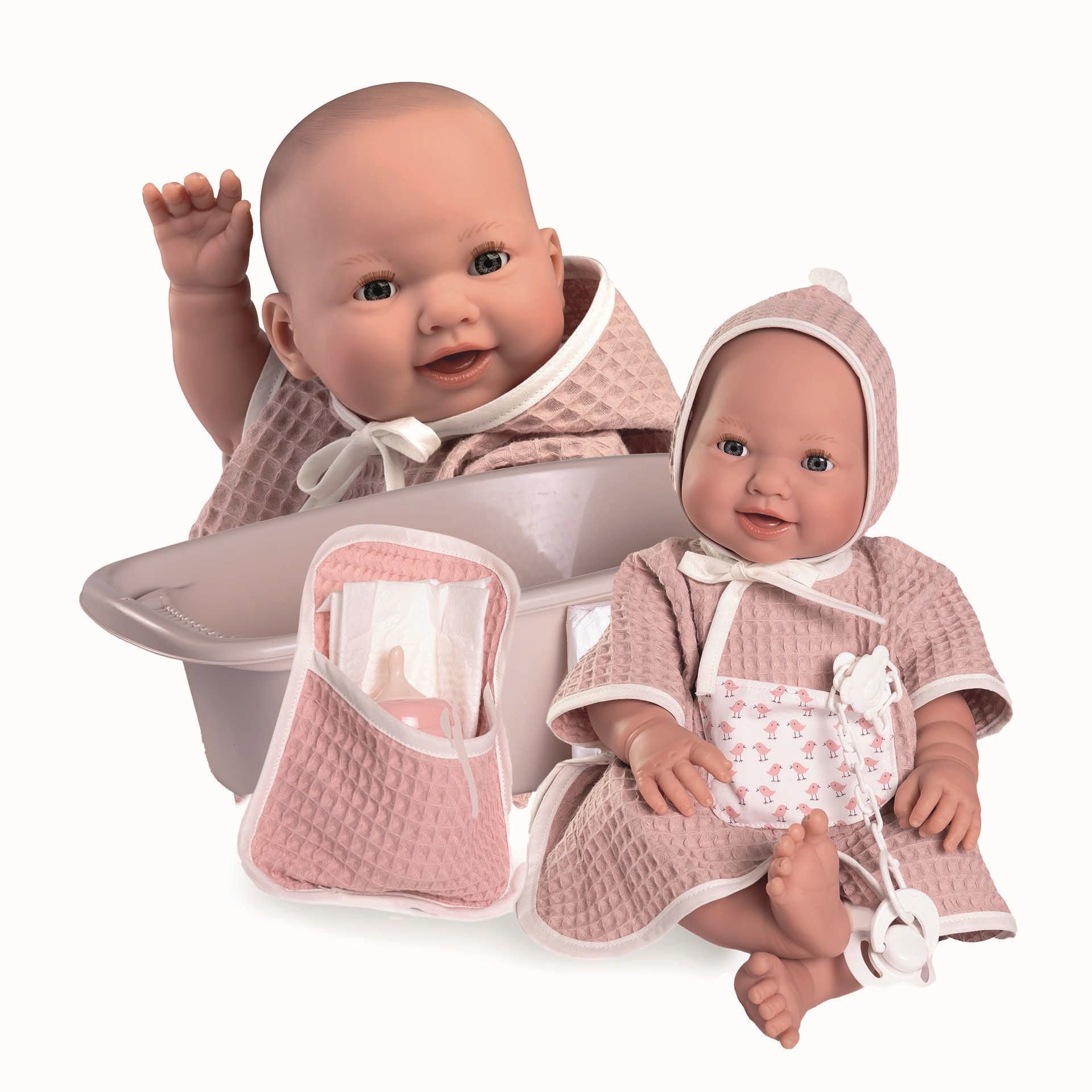 Antonio Juan 50417 Mia – žmurkajúce a cikajúce reálne pôsobiace bábätko s celovinylovým telom – 42 cm