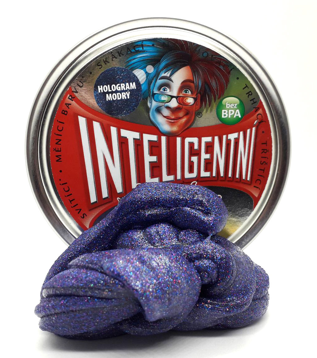 Intelingentná plastelína – Hologram modrý