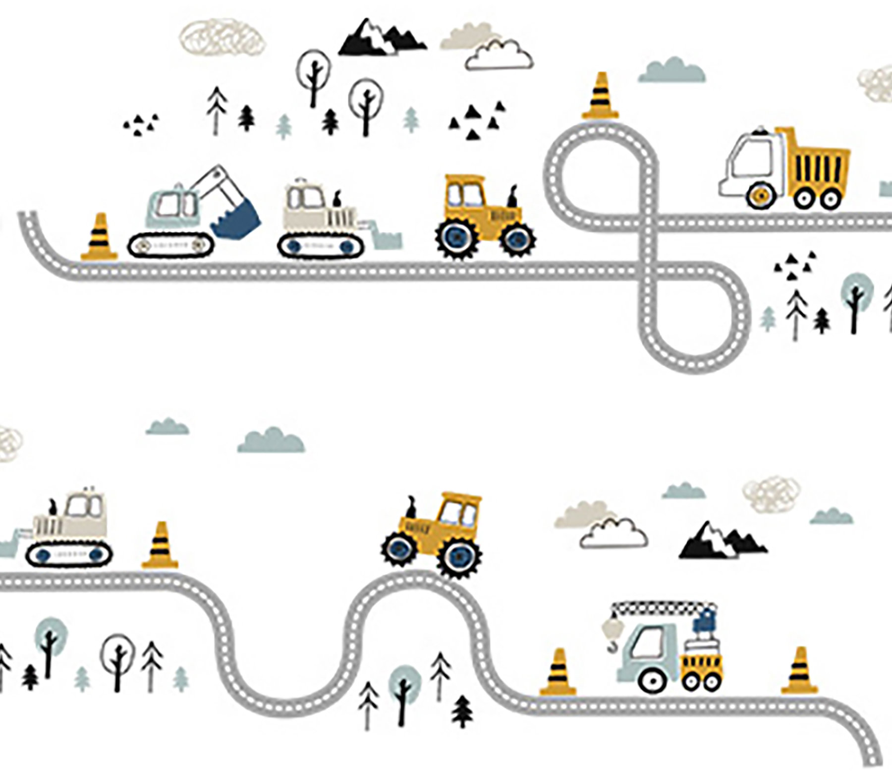 Sipo Nástenné samolepky Tractors on street