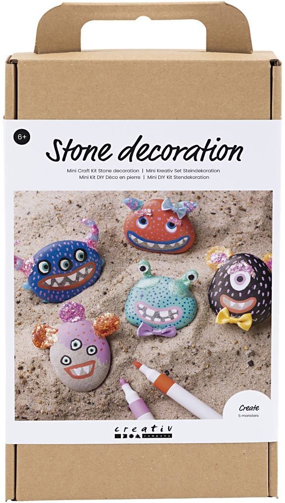 Creativ Company Craft Kit Stone Decoration Monster
