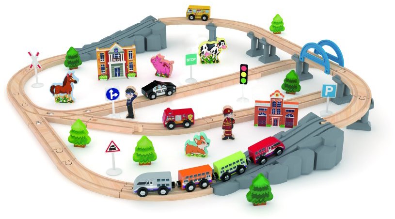 Ningbo Vláčiková dráha s mostom a doplnkami