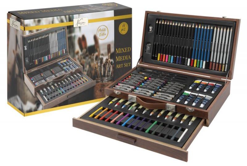 Veľký drevený kreatívny kufrík