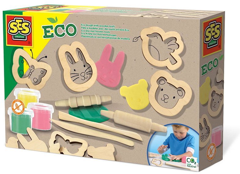 SES ECO plastelína s dreveným príslušenstvom