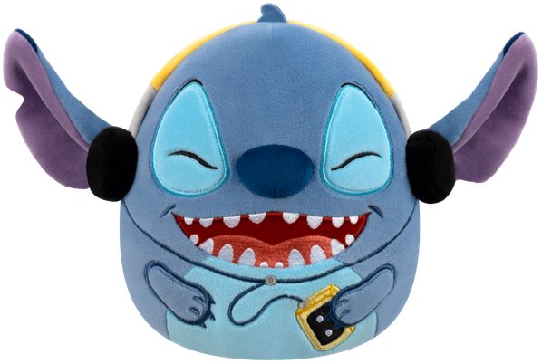 Squishmallows Disney Stitch so slúchadlami
