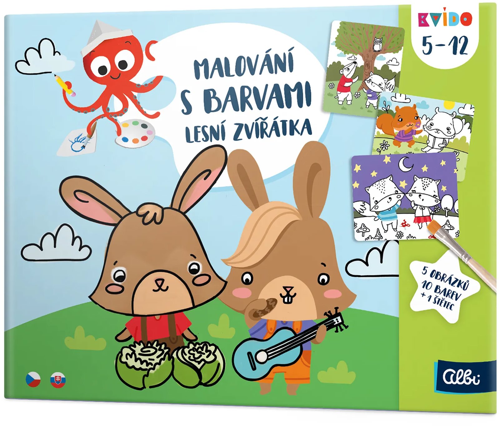 Kvído - Maľovanie s farbami - Lesné zvieratká