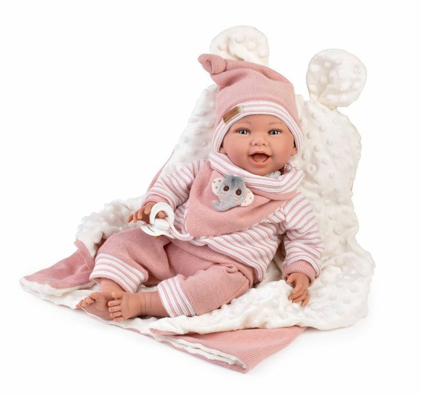 Guca 10261 Olivie – záťažové realistické bábätko s mäkkým látkovým telom – 42 cm