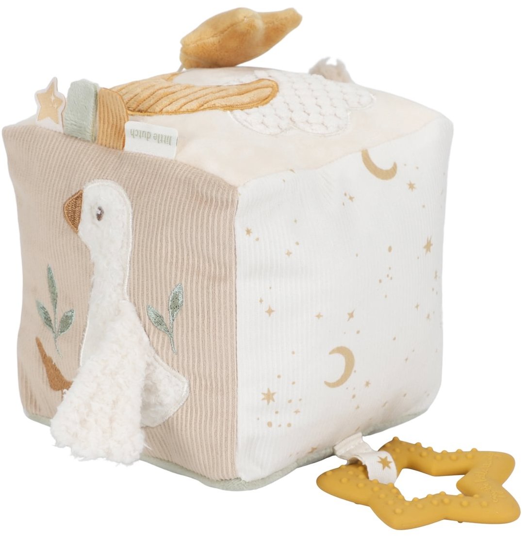 Little Dutch Kocka textilná s aktivitami Newborn Naturals