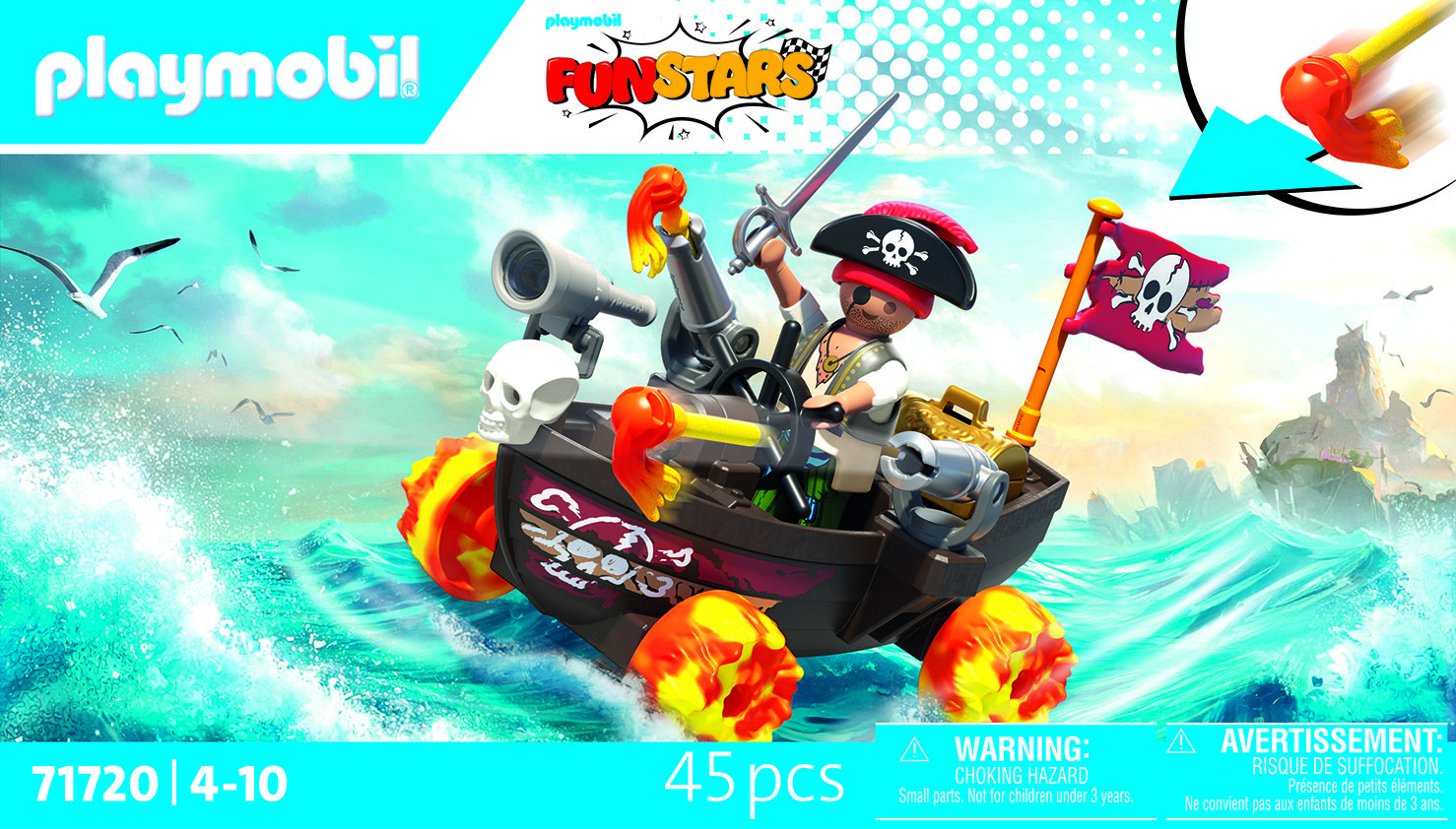 Playmobil 71720 Závoďák Pirátsky čln