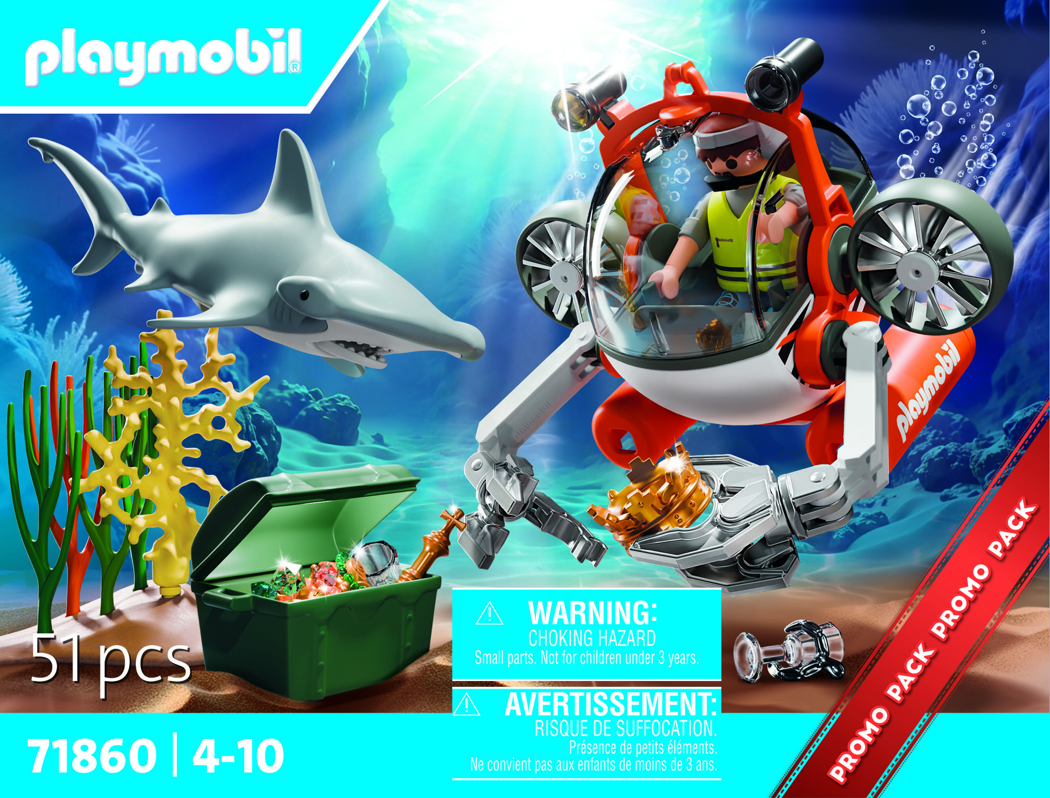 Playmobil 71860 Honba za pokladom s ponorkou