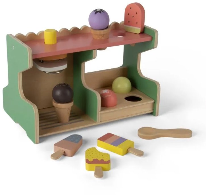 Dantoy Playful Wood zmrzlinový stánok 12 ks