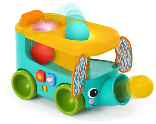 Bright Starts Pop & Roll Safari Bus Autíčko s loptičkami