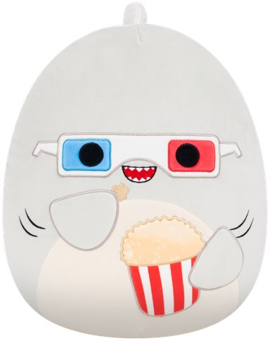 Squishmallows Sivý žralok s pukancami Gordon