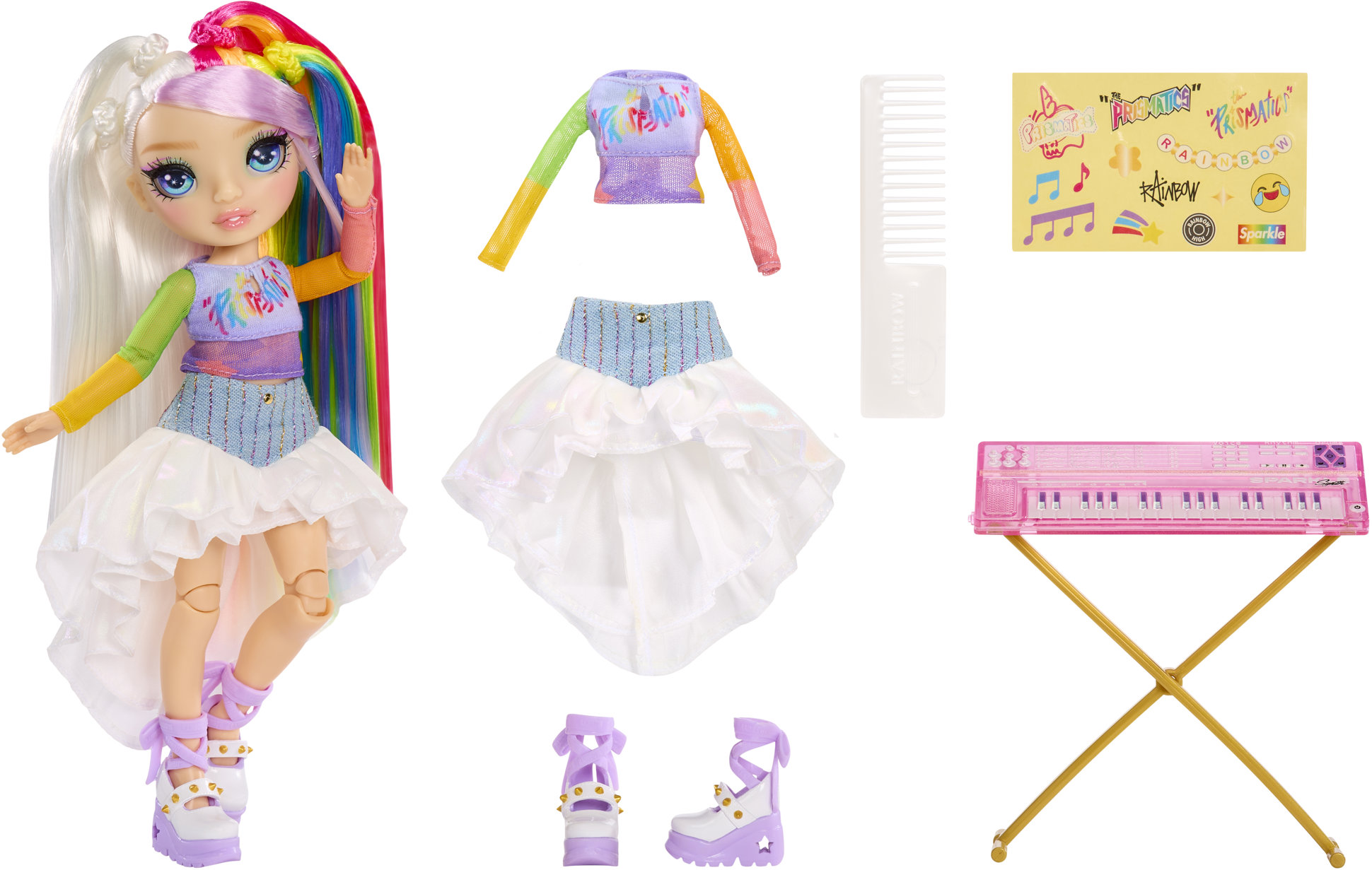 Rainbow High Junior Fashion Amaya v rockovej kapele