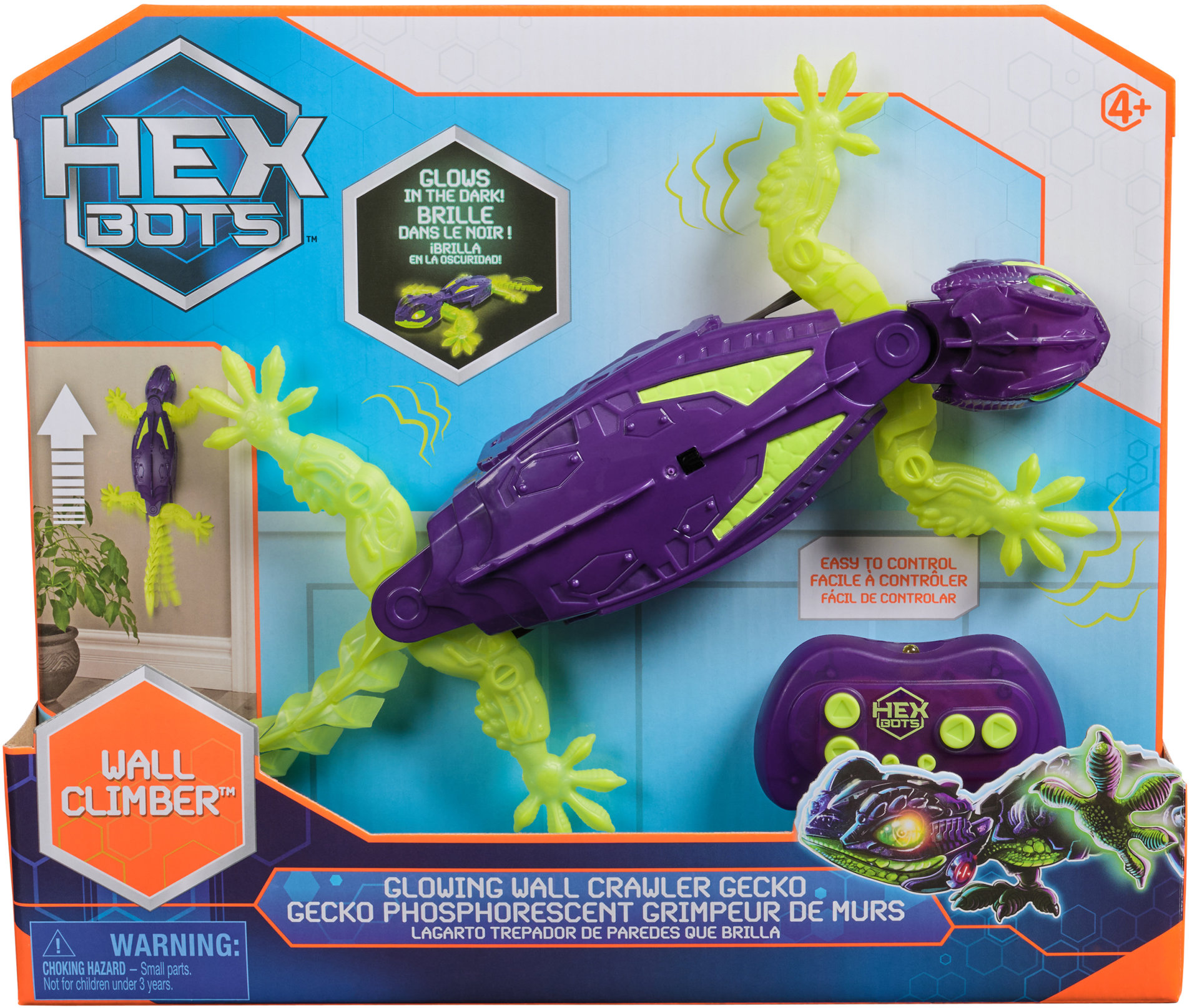 Hex Bots RC – Svietiaci Gekon lezúci po stenách