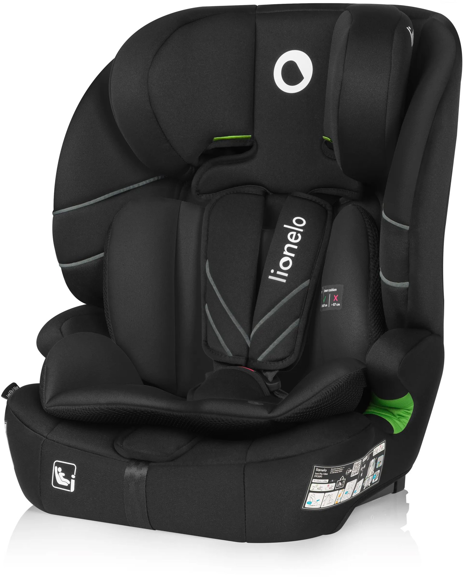 Lionelo Levi Fix i-Size Black Carbon