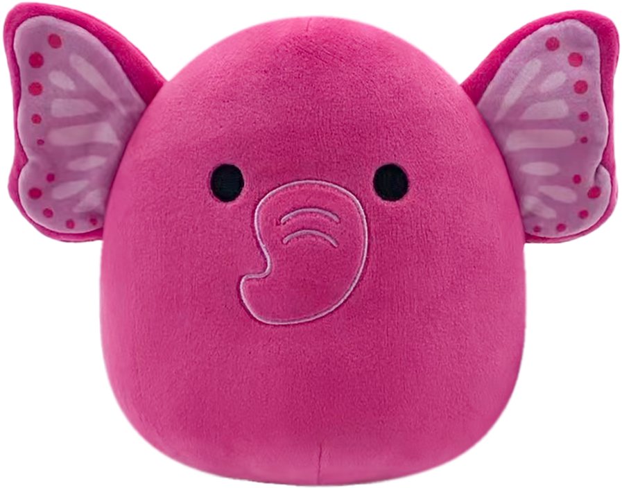 Squishmallows Ružový motýlí slon Evelyn
