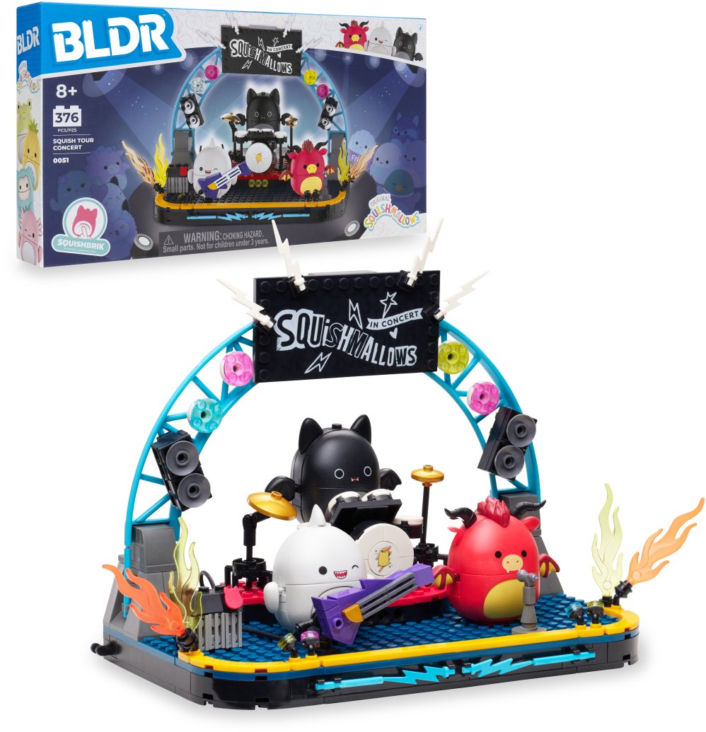 BLDR Squishmallows Koncertné turné s 3 postavičkami