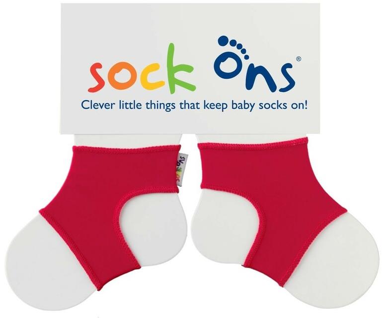 Sock Ons Návleky na detské ponožky, Bright Red 0 – 6 m