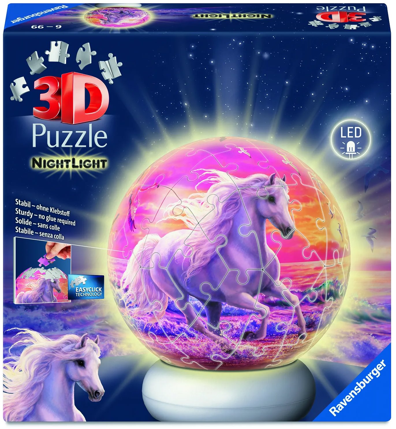 Ravensburger 120080541 Puzzle-Ball Koníky (nočná edícia)