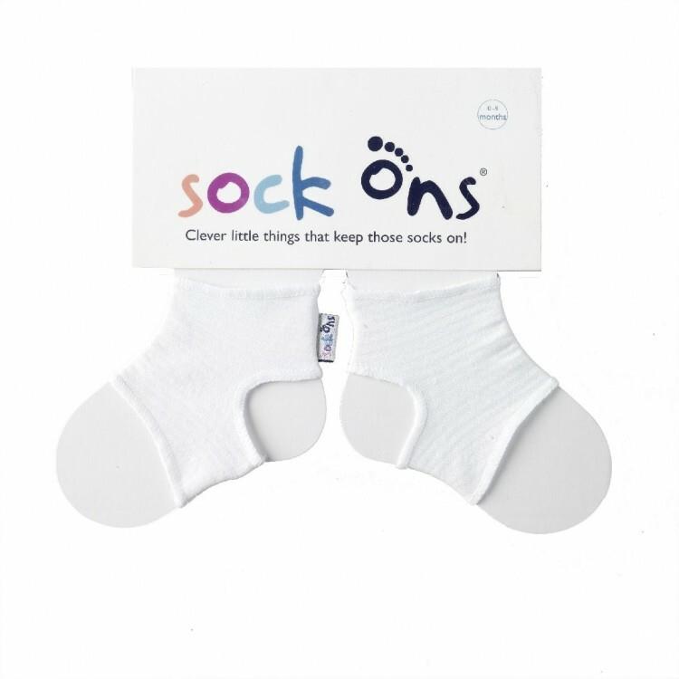 Sock Ons Návleky na detské ponožky, White 0 – 6 m