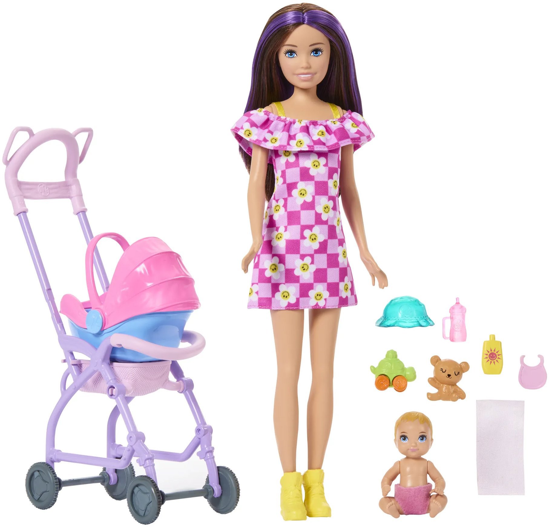 Barbie Skipper Babysitter Opatrovateľka s kočíkom