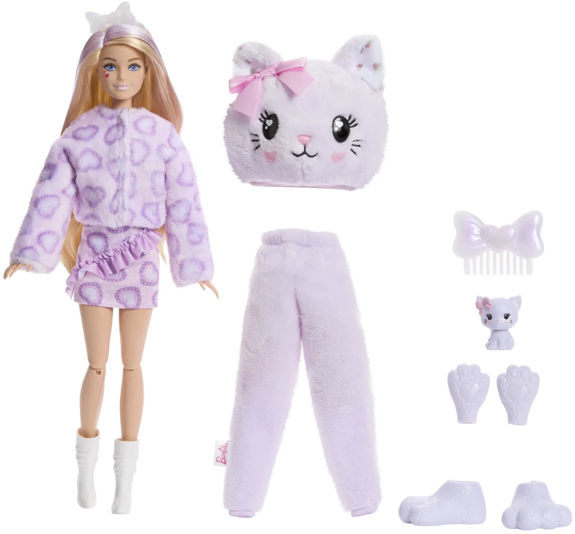 Barbie Cutie Reveal, Starostlivé medvedíky sladké mašle fialová