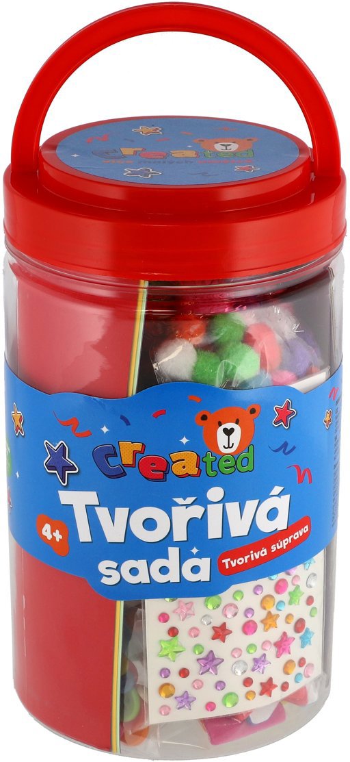 Created Tvorivá súprava v plastovej dóze