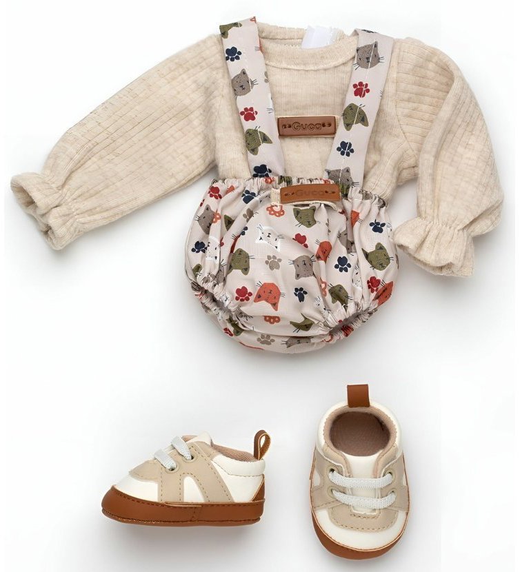 Guca OP900 Obleček pre opičku bábätko Reborn s topánočkami, 32 cm