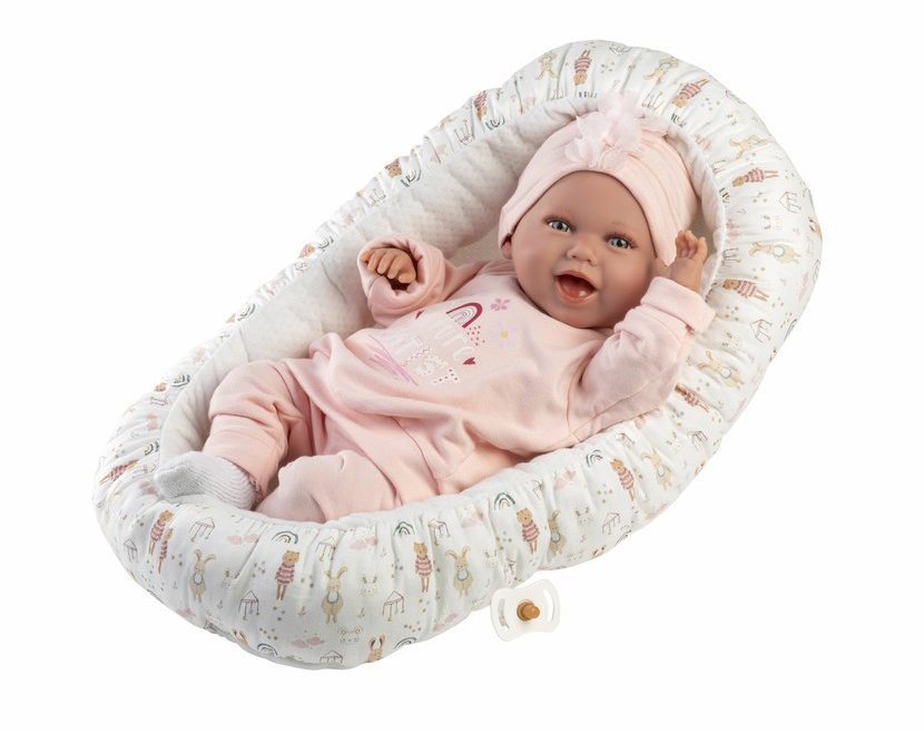 Llorens 74122 New Born – realistické bábätko so zvukmi a mäkkým látkovým telom – 42 cm