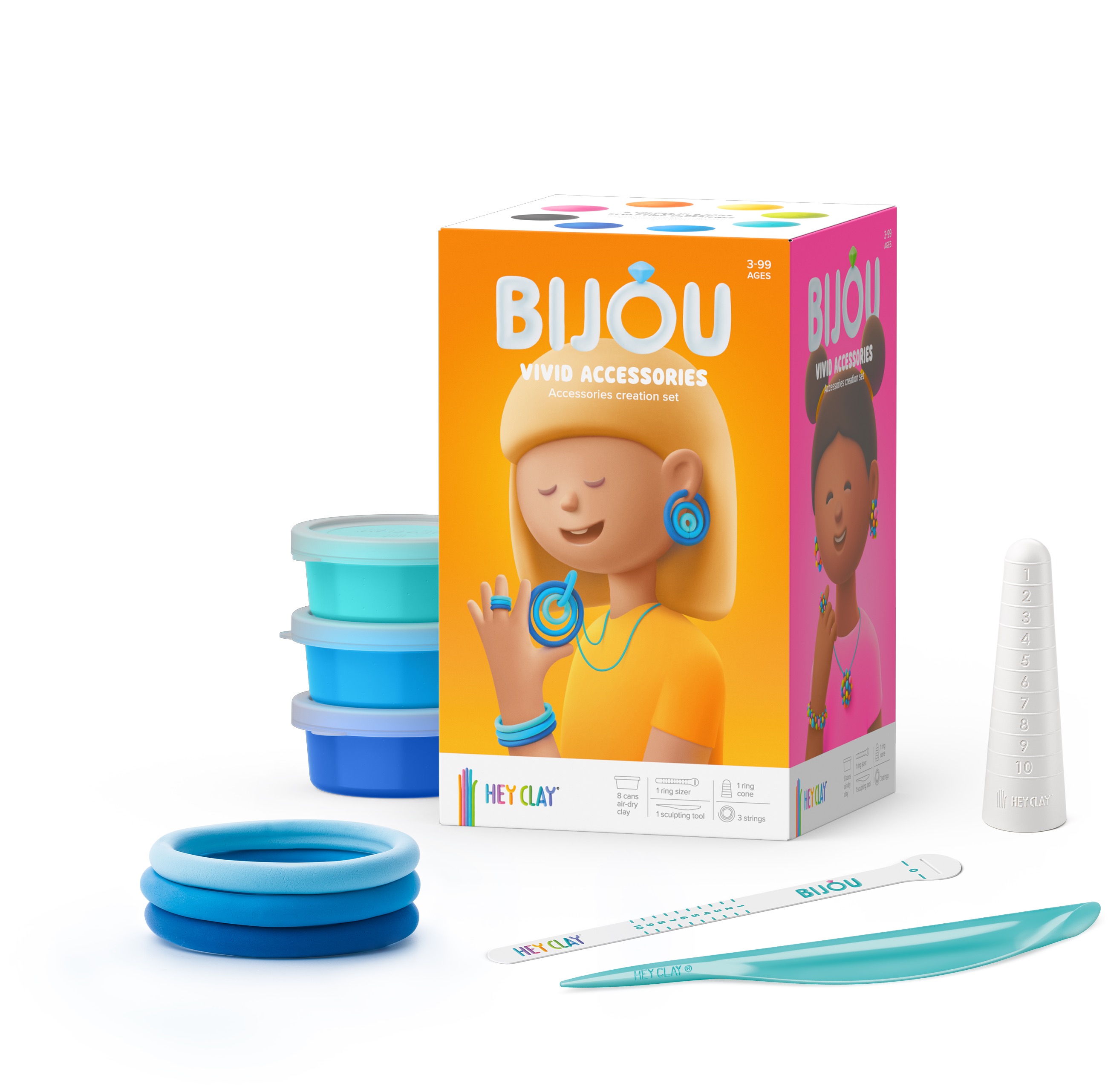 Hey Clay – Kreatívna sada na výrobu šperkov Bijou Vivid Accessories