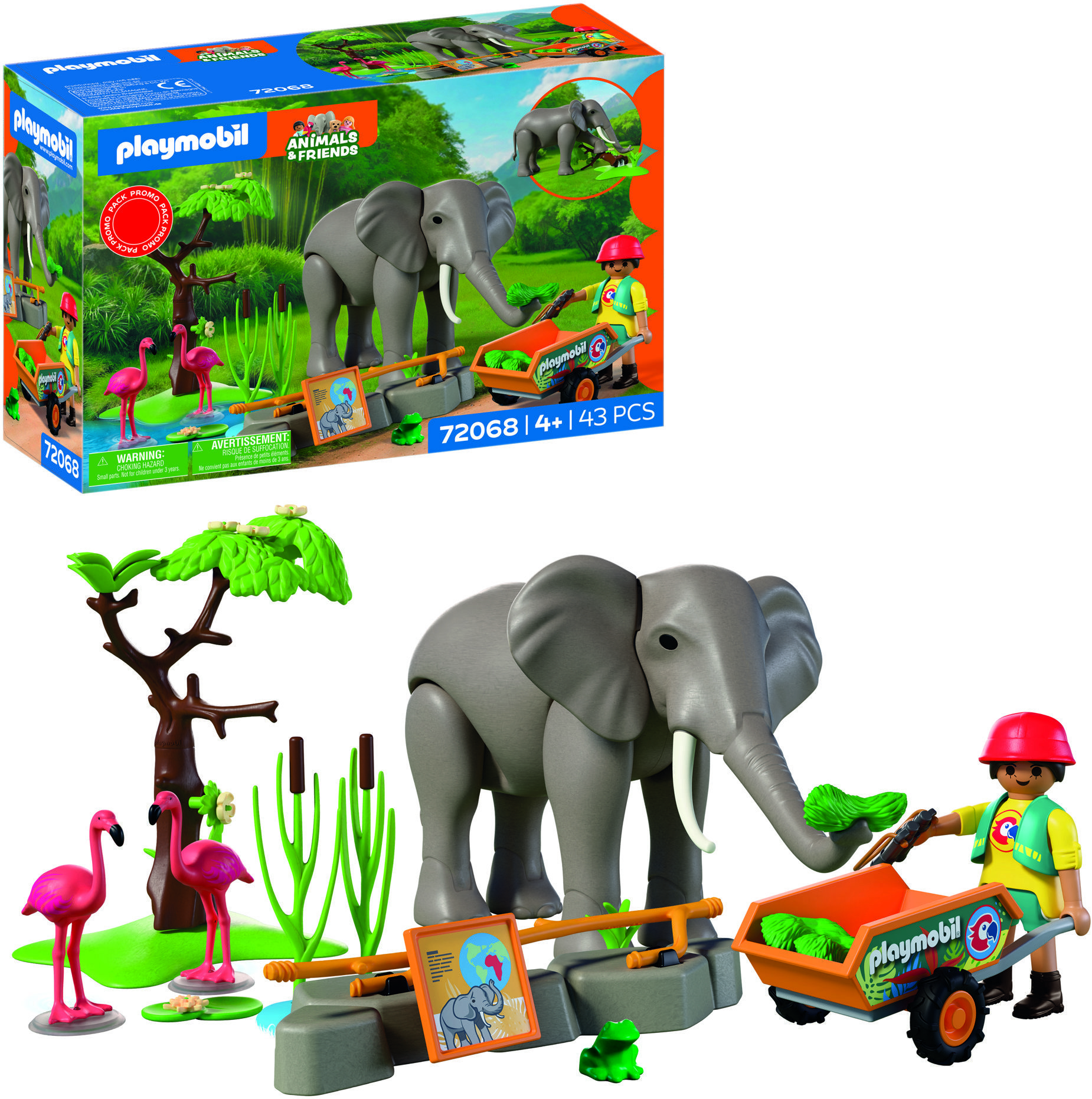 Playmobil 72068 Slon s ošetrovateľom