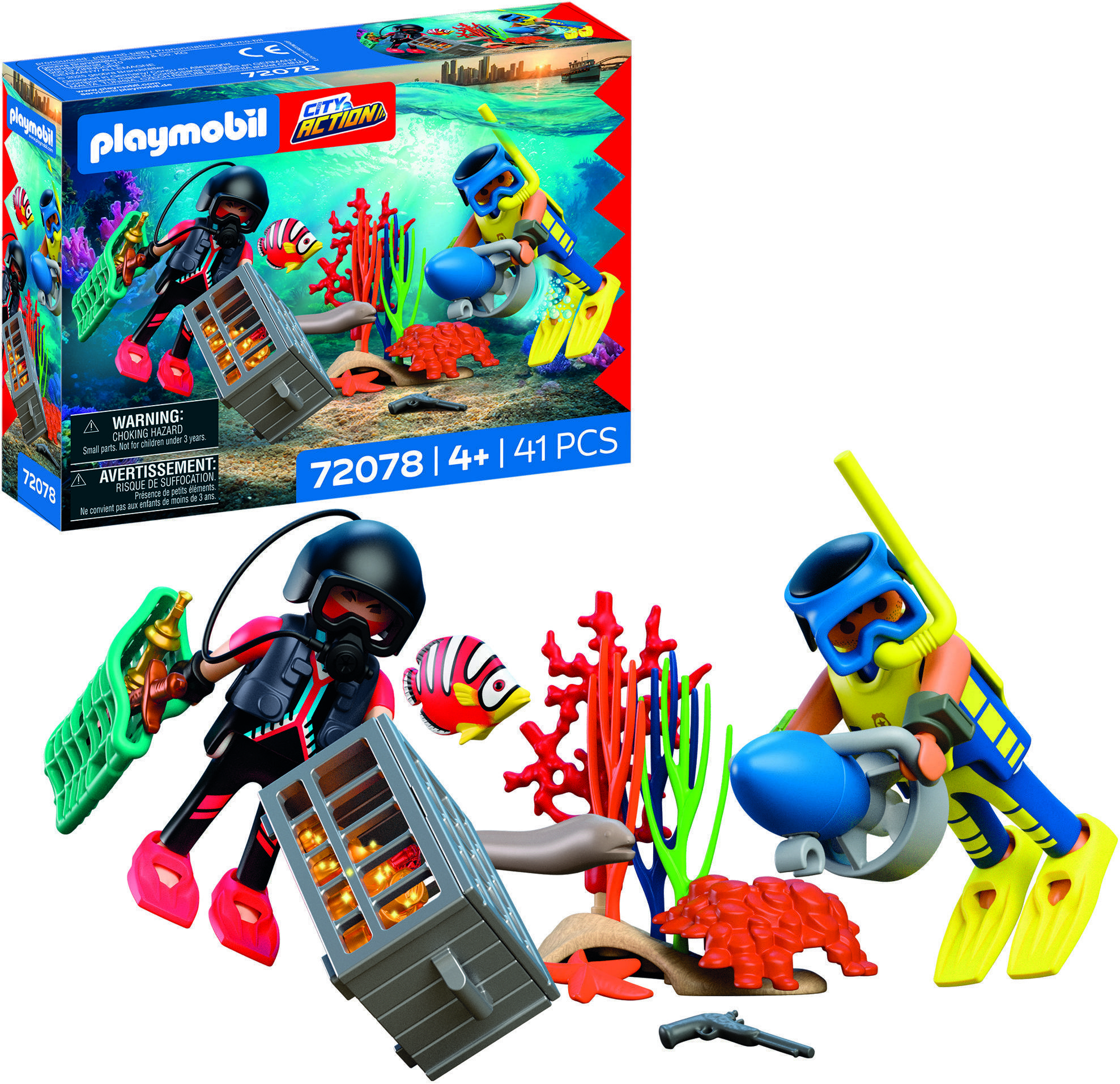 Playmobil 72078 Policajný potápač s pokladom