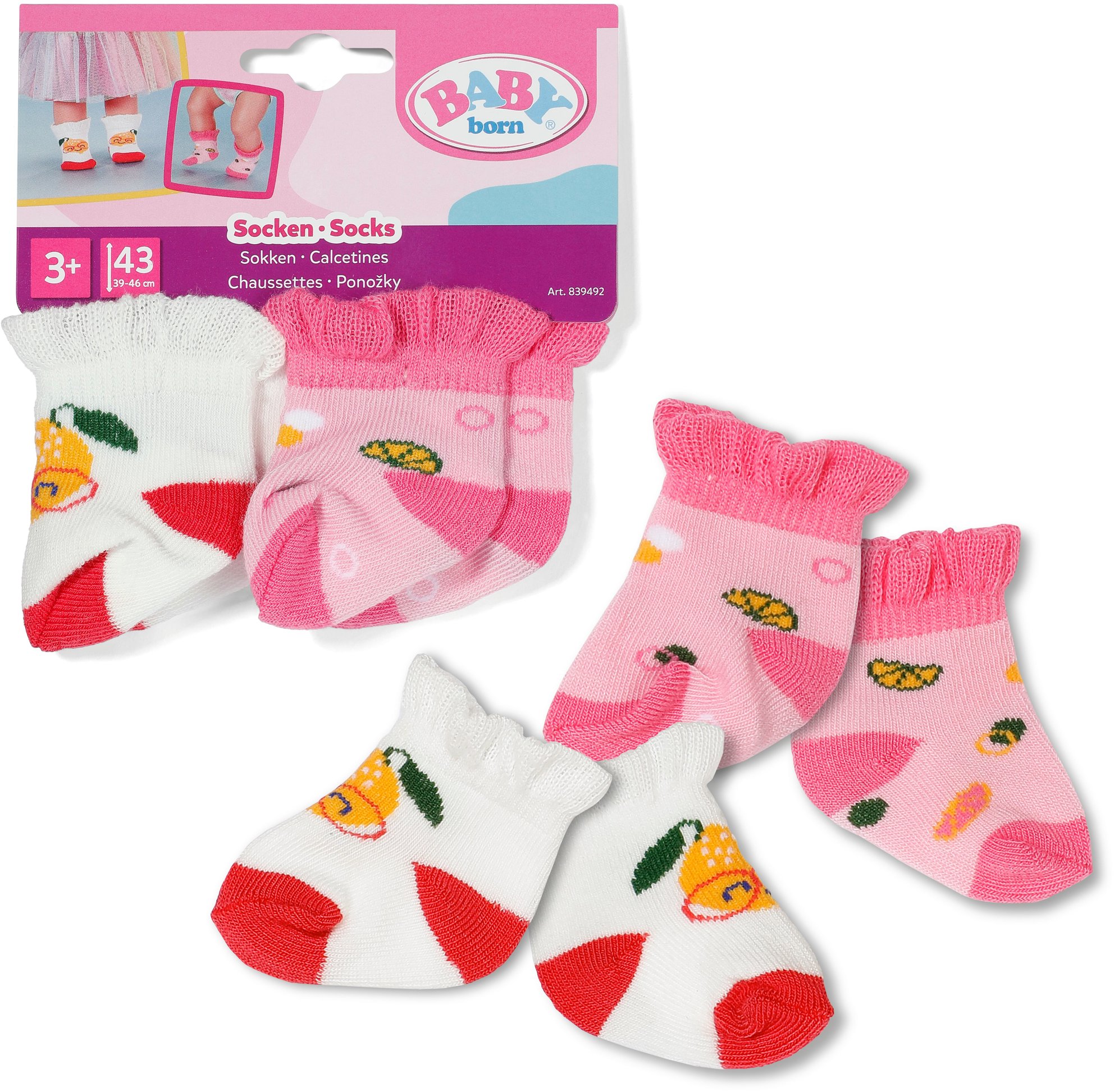 BABY born Ponožky so vzormi 2 páry
