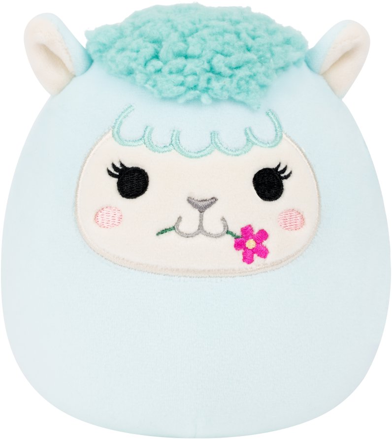 Squishmallows Tyrkysová lama s kvetinou Lorna