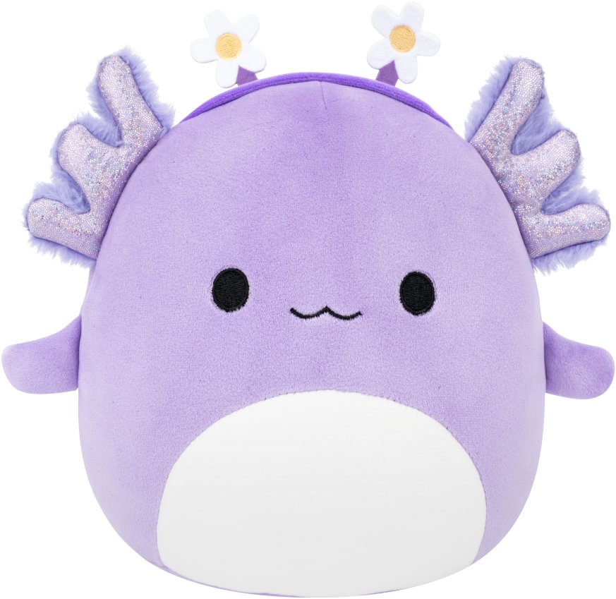 Squishmallows Fialový axolotol s čelenkou Monica