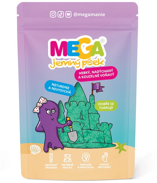 Megamánie MEGAjemný piesok zelený 90 g