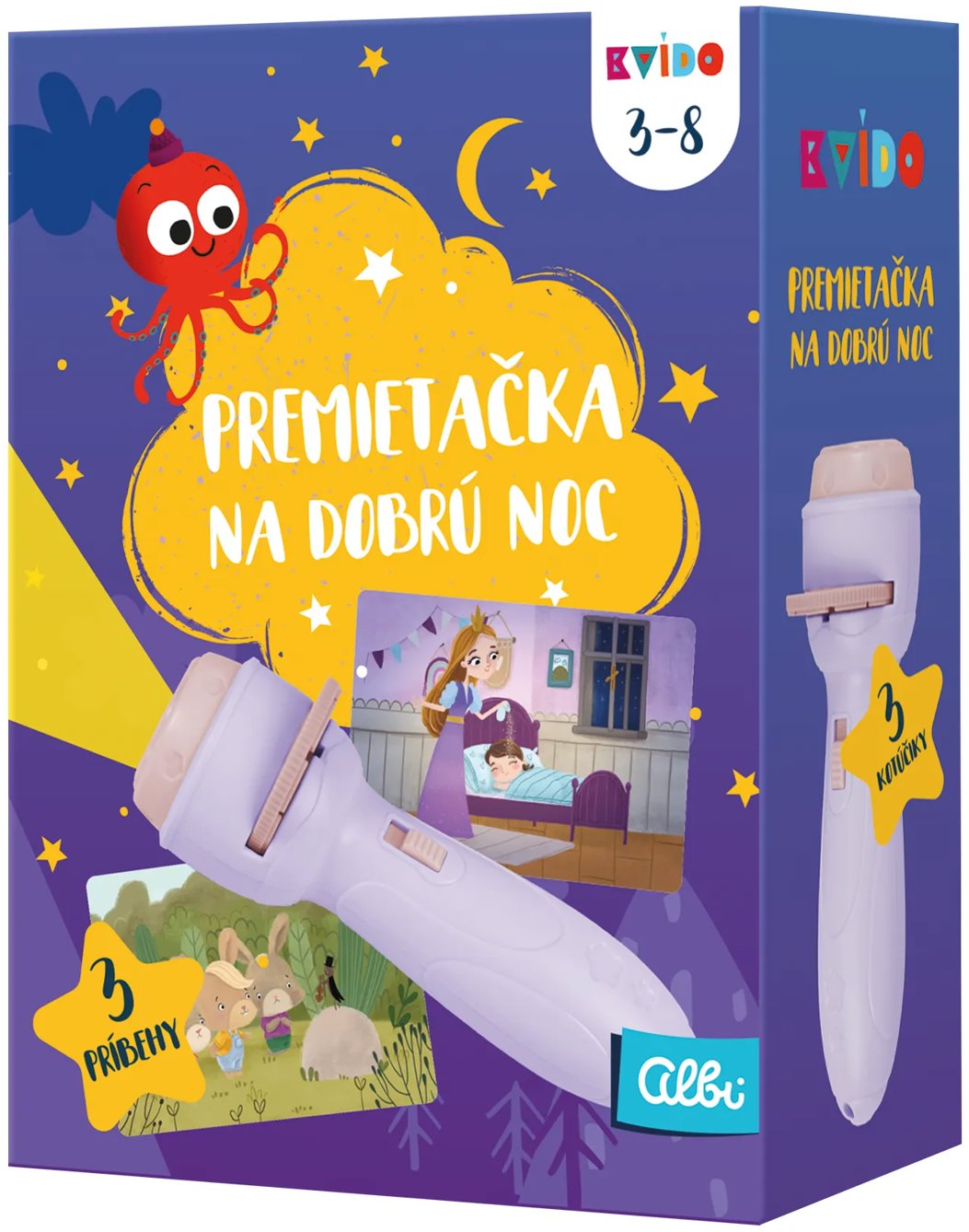 Kvído – Premietačka na dobrú noc SK fialová