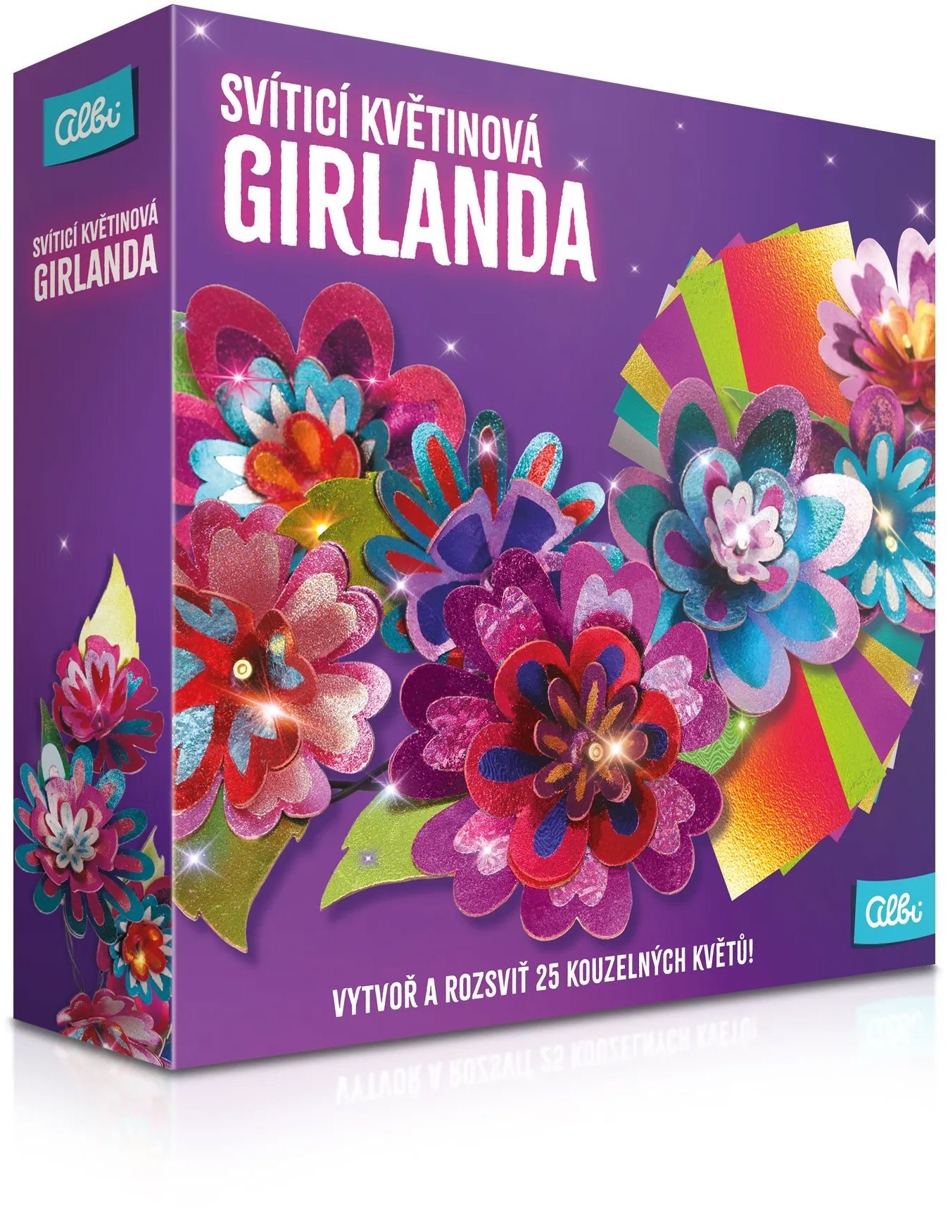 Svietiaca kvetinová girlanda