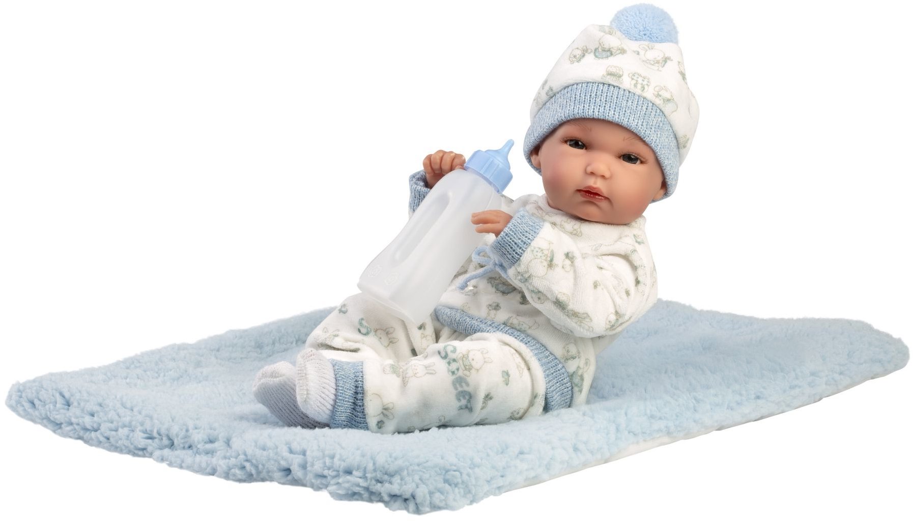 Llorens 63509 New Born chlapček – reálne pôsobiace bábätko s celovinylovým telom – 35 cm