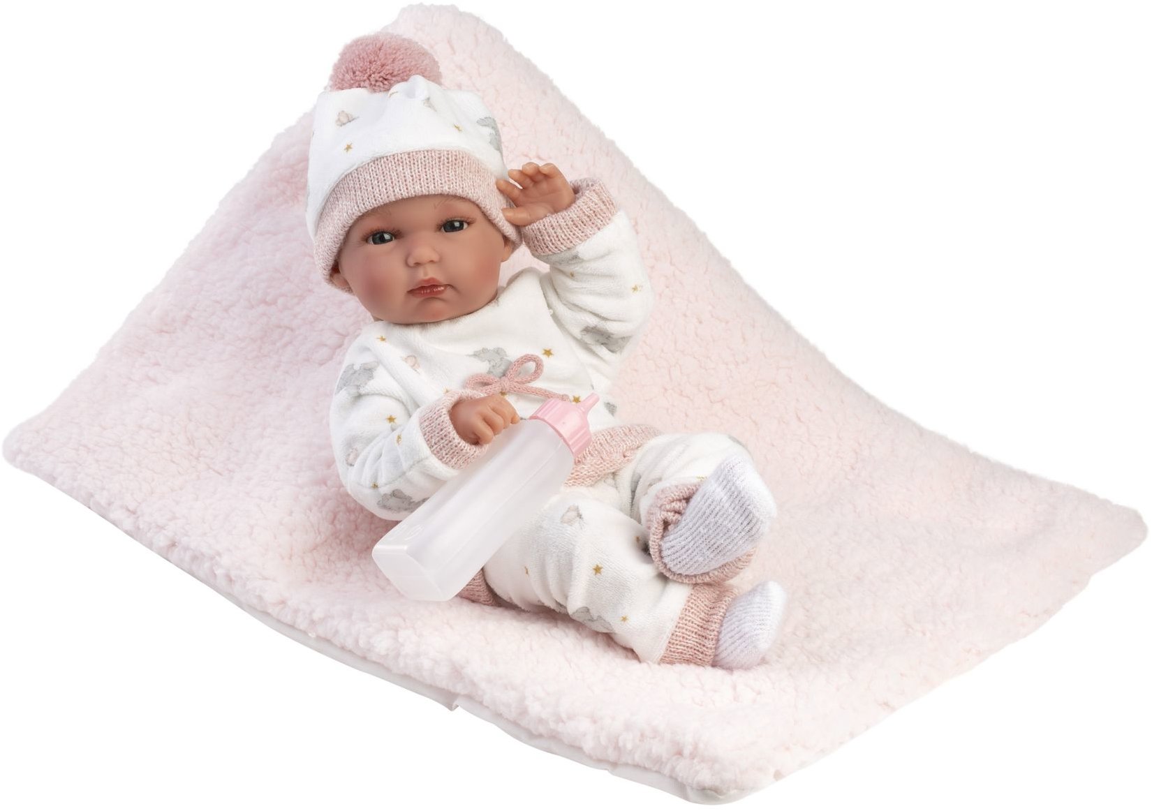 Llorens 63510 New Born dievčatko – reálne pôsobiace bábätko s celovinylovým telom – 35 cm