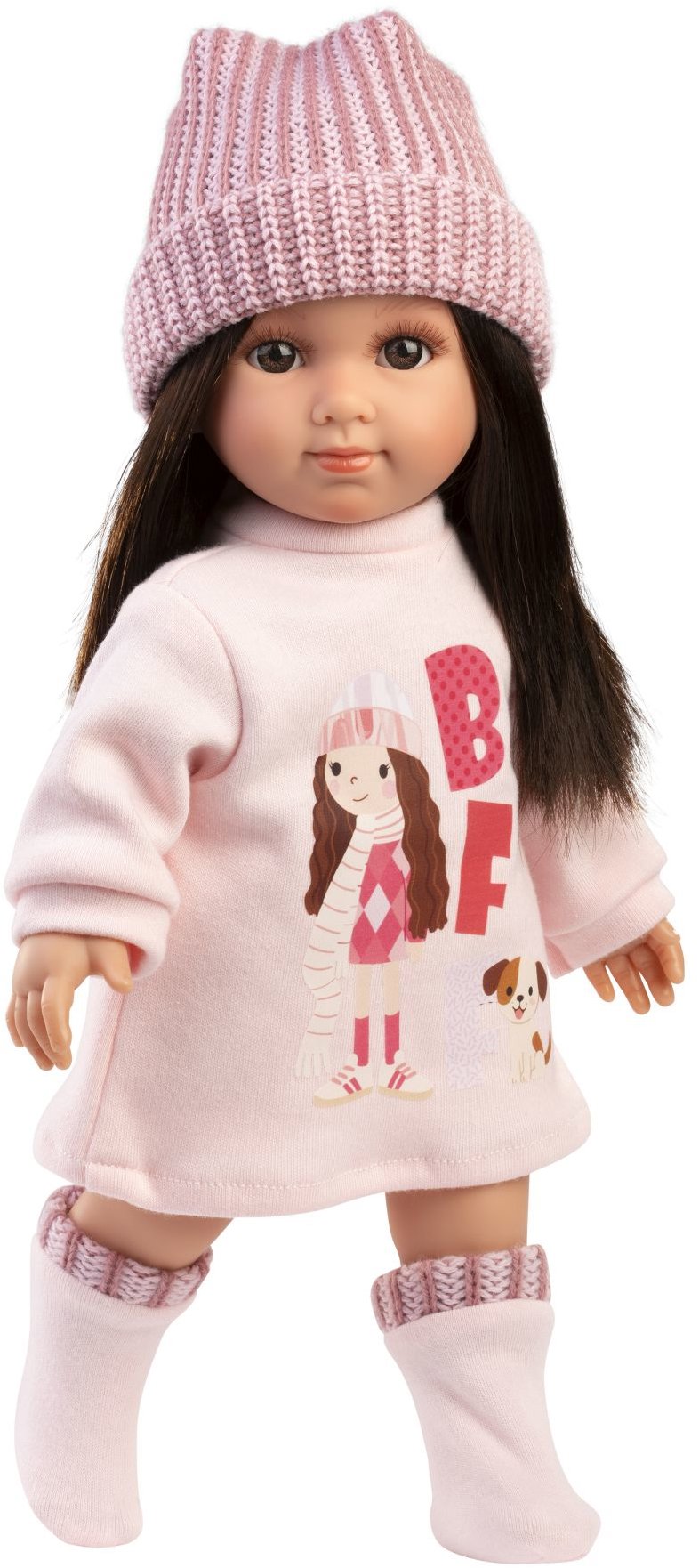 Llorens 53561 Sara – reálne pôsobiaca s mäkkým látkovým telom – 35 cm