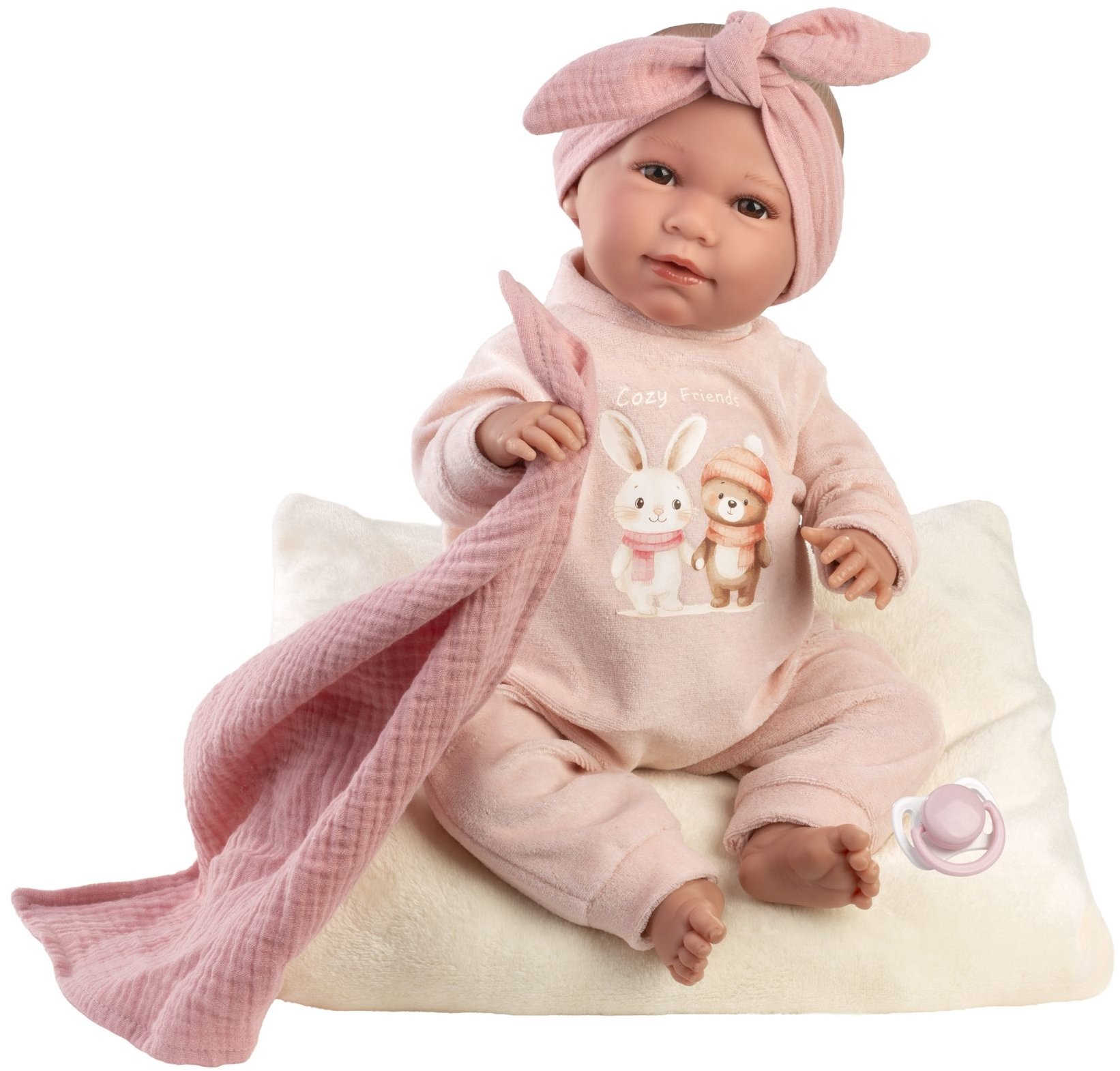 Llorens 74146 New Born – realistické bábätko so zvukmi a mäkkým látkovým telom – 42 cm