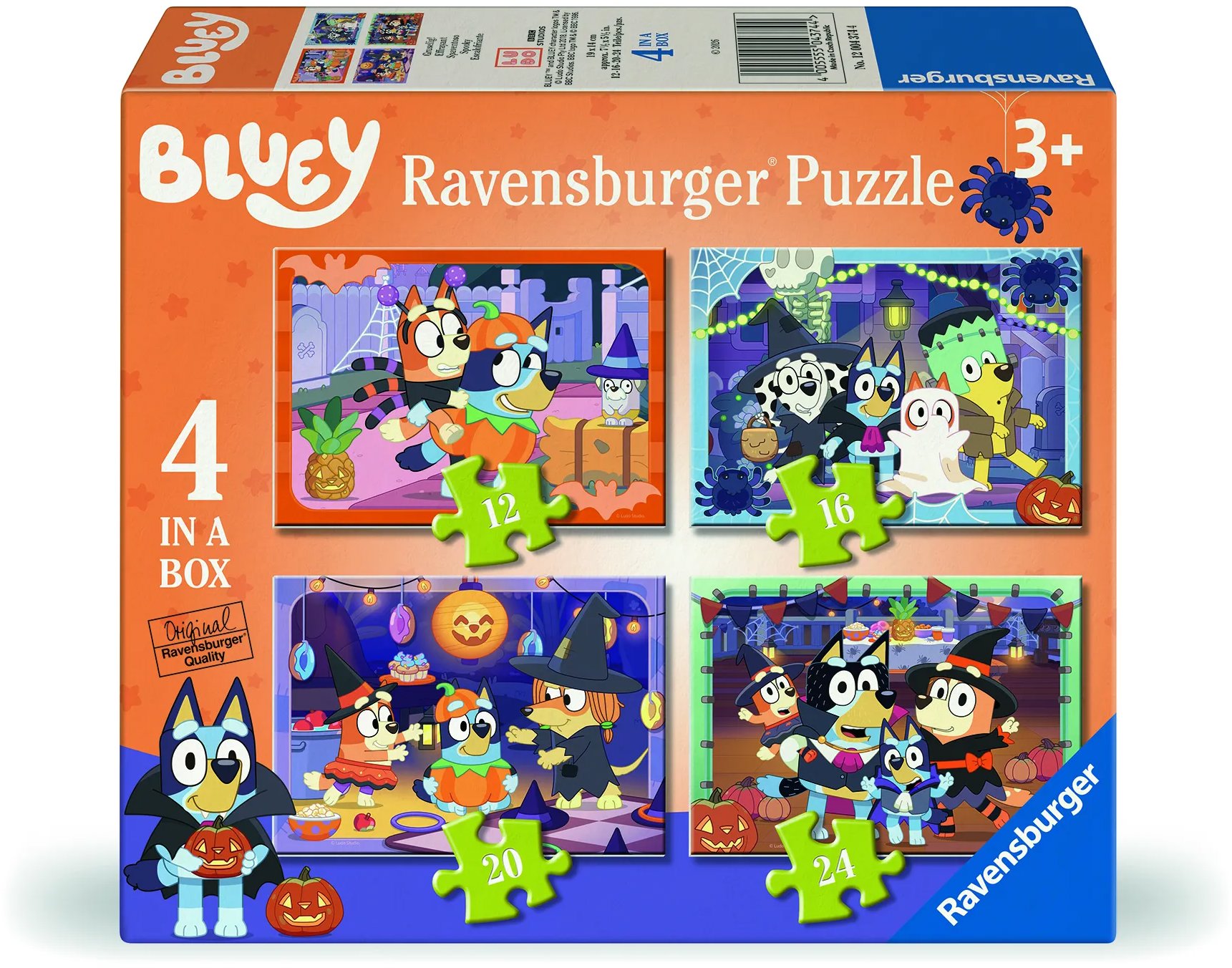 Ravensburger 120043744 Bluey oslavuje Halloween 4 v 1